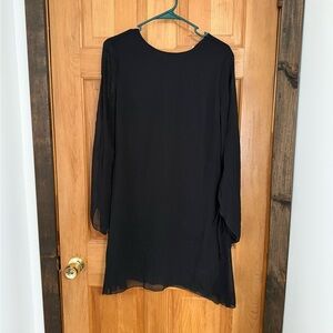 Elegant Black Long Sleeve Dress